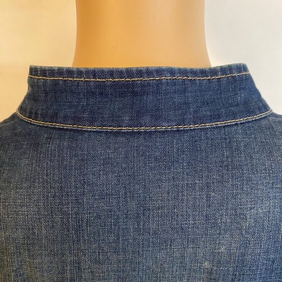 Chico's Jackets & Coats Nwt Chicos Indigo Blue Denim Military